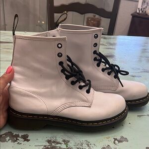 Dr. Martens Women's White Combat Boots